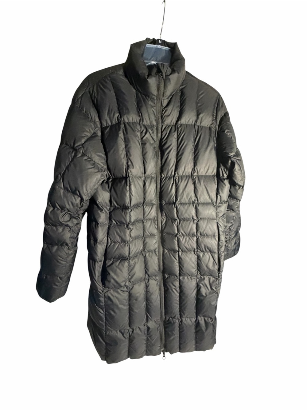 Lands End Goosedown Long Black Quilted Puffer Coat Womens Sz Med - Picture 2 of 14
